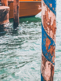 Boat sailing in sea