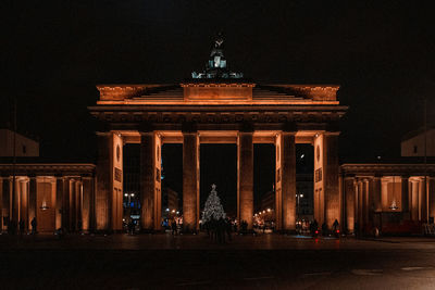 View of illuminated building at night