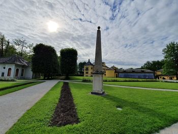 View of historical building against cloudy sky