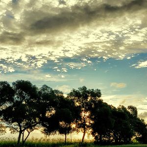 Scenic view of landscape against cloudy sky