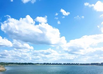 Scenic view of river against sky