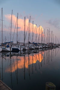 Boats in harbor