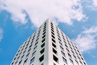 Low angle view of modern building against sky