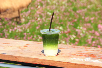 Close-up of drink on table