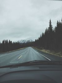 Road passing through landscape