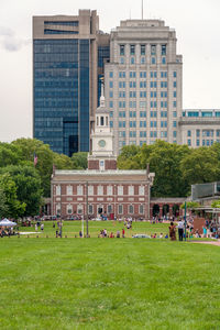 Buildings in park