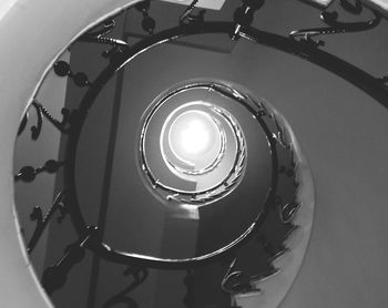 Low angle view of spiral stairs