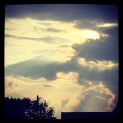 Low angle view of cloudy sky