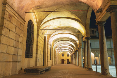 Empty corridor of building