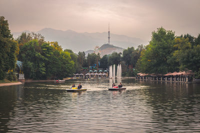 Scenic view of river against sky