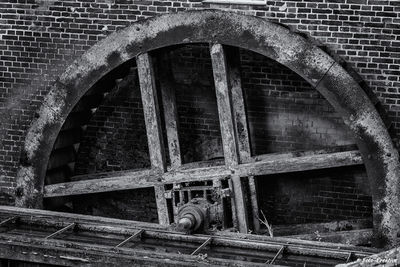 Close-up of abandoned built structure