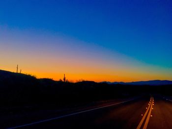 Country road at sunset