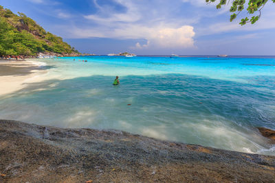 Scenic view of sea against sky