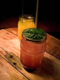 Close-up of drink on table
