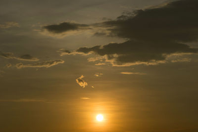 Low angle view of sky during sunset