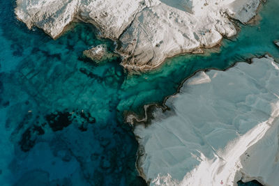 High angle view of beach