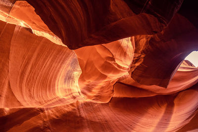 Low angle view of rock formation