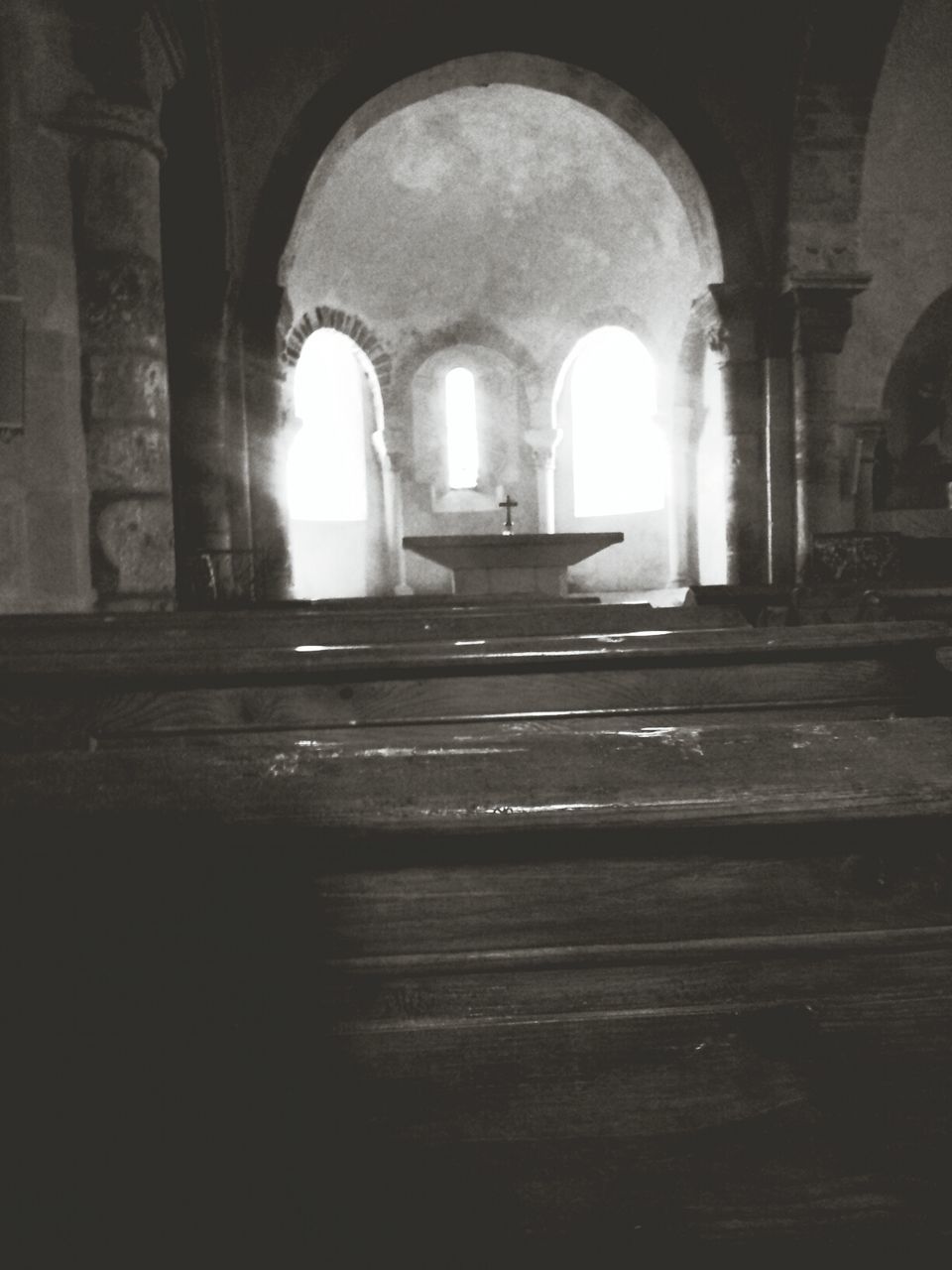 arch, indoors, architecture, built structure, archway, illuminated, church, the way forward, religion, dark, empty, corridor, entrance, place of worship, night, architectural column, door, spirituality, old