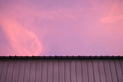 Panoramic view of building against sky during sunset