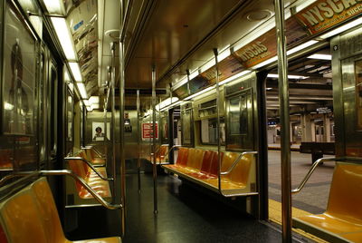 View of train at subway station