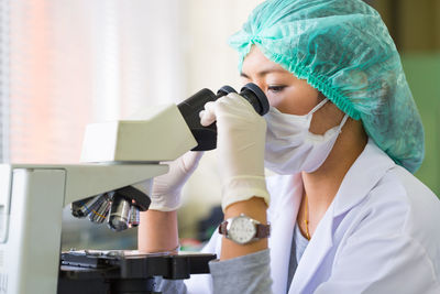 Woman working in laboratory