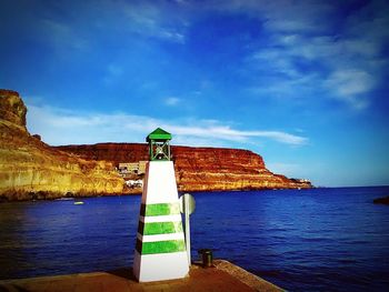 View of sea against cloudy sky