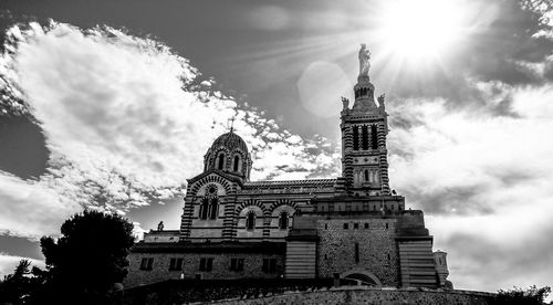 Low angle view of historical building against sky