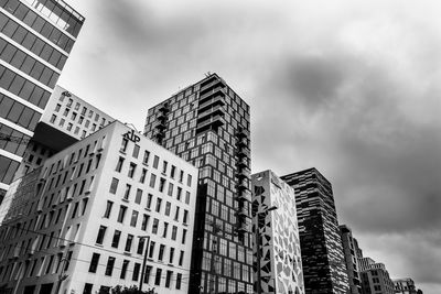 Low angle view of buildings against sky