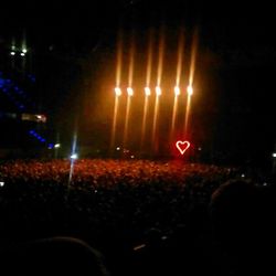 View of illuminated lights at night