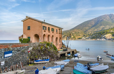 Scenery around levanto, a small town at a coastal area in the province of la spezia
