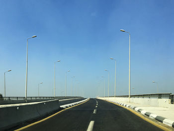 Highway against clear sky