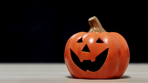 Close-up of pumpkin on table