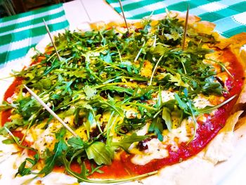 High angle view of salad in plate