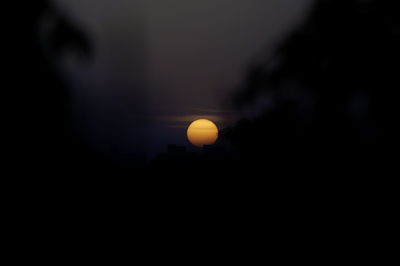 Scenic view of moon against sky at night