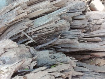 Close-up of stack of rock