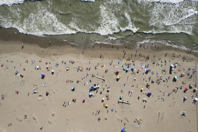 High angle view of beach