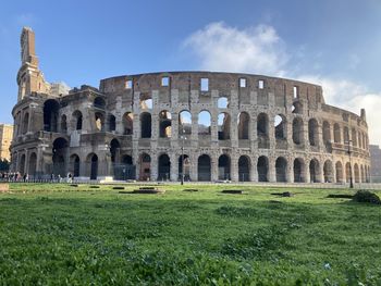 The colosseum in a sunny winter day  