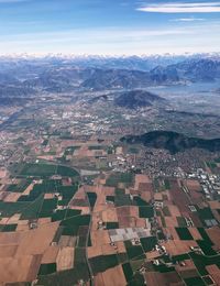 Aerial view of landscape against sky