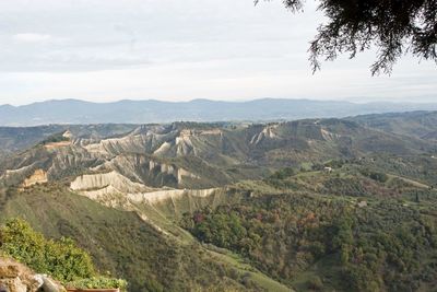 High angle view of landscape against sky