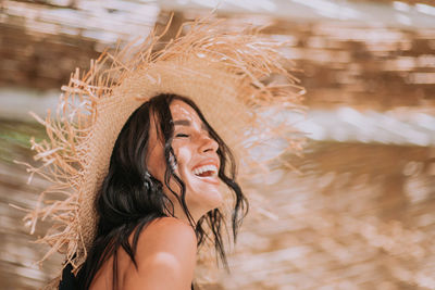 Portrait of a smiling young woman