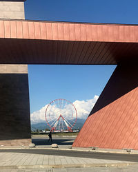 View of bridge against cloudy sky