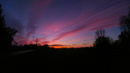 Scenic view of dramatic sky at night