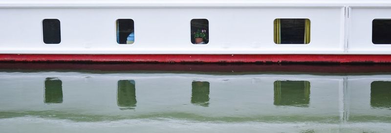 Panoramic view of ship in danube