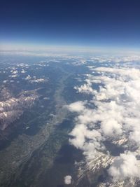 Aerial view of cloudscape against sky