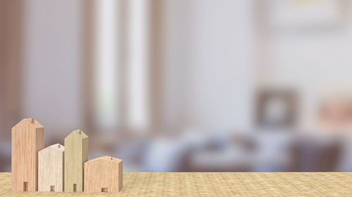 Close-up of toy on wooden table