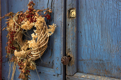 Close-up of wooden door