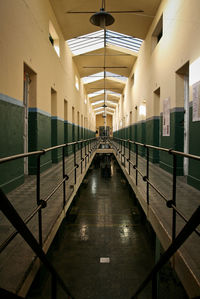 Empty corridor of building