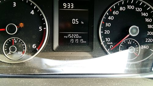 Car moving on car windshield