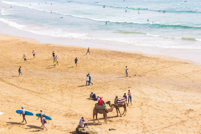 Group of people on beach