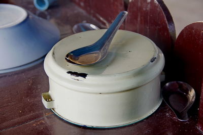 Close-up of drink on table